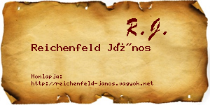 Reichenfeld János névjegykártya